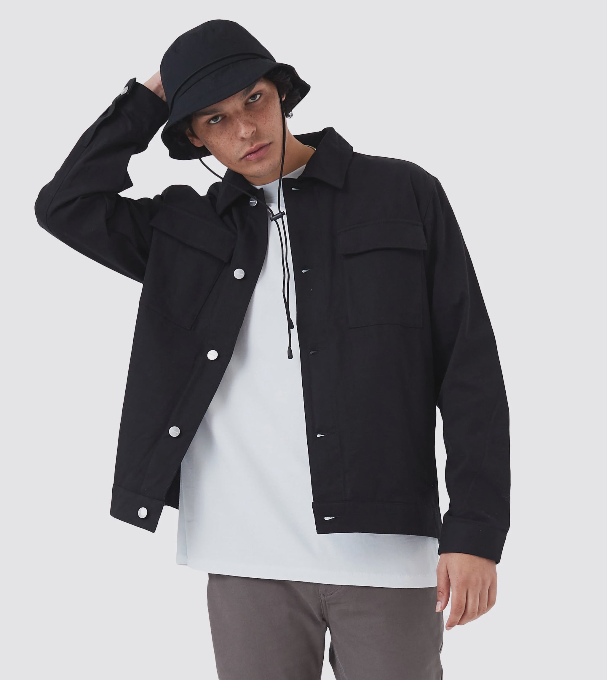 Canvas Work Jacket Black